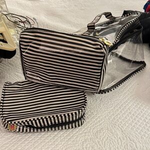 Striped Black and White Women's Isaac MIZRAHI 3 Bag Set